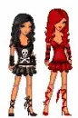 black and red