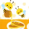 bee making pancake