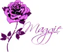Maggie-pinkish purple rose wh sparkles