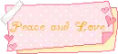 cute scrap paper peace and love