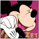 Mickey Mouse Head Shot (glitter)- Zet