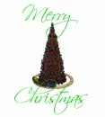 Christmas Tree & Train Set (animated)- Merry Christmas