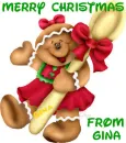 Christmas Gingerbread Girl- Merry Christmas From Gina