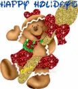 Christmas Gingerbread Girl- Happy Holidays 