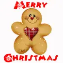 Christmas Gingerbread Man (with snowfall effects)- Merry Christmas