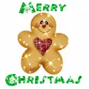 Christmas Gingerbread Man (glitter & sparkles)- Merry Christmas