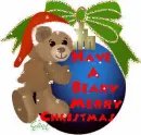 Teddy Bear Christmas Ornament (with snowfall effect)- Have a Beary Merry Christmas