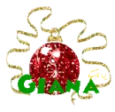 Christmas Ornament (glitter)- Giana