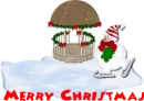 Ice Skating Snowman (animated)- Merry Christmas