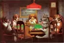 dog playing cards