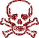Red Glitter Skull