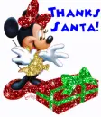 Minnie Mouse with Present (glitter)- Thanks Santa!