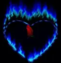 blue flame heart