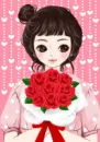 GIRL WITH ROSES