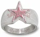 dallas cowboys pink star ring lorena