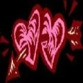 arrow through 2 hearts