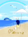 BUNNY GIRL AT THE BEACH