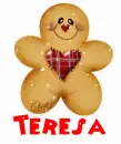 Christmas Gingerbread Man (with snowfall effects)- Teresa