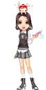 Girl  cat