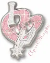 San Antonio Spurs pink heart charm cyrstal