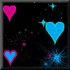 Hearts and shiney