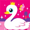 cute white swan