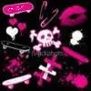 pink skull backround