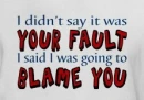 Blame game