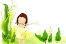 liTTLe gaL wiTh floweR on d nice daY