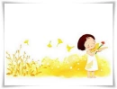 liTTLe gaL playing  viOlin s floweR