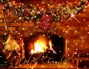 Christmas Fireplace (glitter & sparkles)- Merry Christmas from the Welch Family