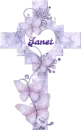 Janet - Cross with butterflies 