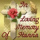 Cross with Red Rose - In Loving Memory of Hanna