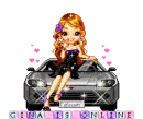 Blinkie- Gina is Online (girl on car)