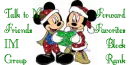 Contact Table- Mickey & Minnie Mouse Christmas