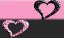 Black & Pink Stripes with Hearts