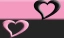 Black & Pink Stripes with Hearts