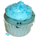 Blue Cute Cupcake