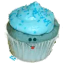 Blue Cute Cupcake