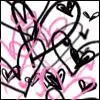 Pink & Black Hearts