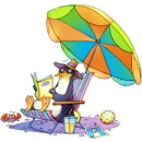 penguin on vacation