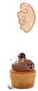 choco cupcake left side