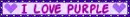Blinkie- I Love Purple