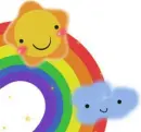 cut,rainbow,sun,cloud