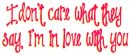 I'm in love with you