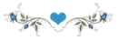 blue heart  divider