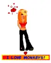 Blinkie- I Love Monkeys