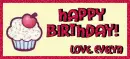 Happy Birthday! Love, Evelyn