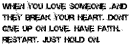 When you love someone