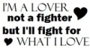 I'm a lover